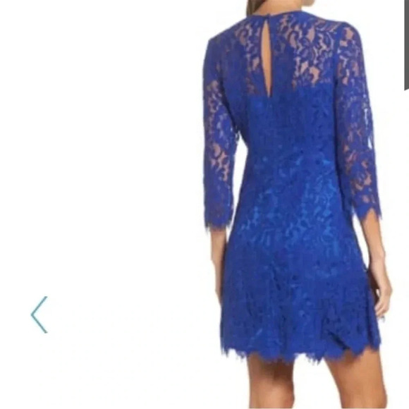 Eliza J cobolt blue lace layered mini dress - Picture 2 of 11